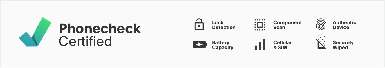 Phonecheck Certified Banner — on White